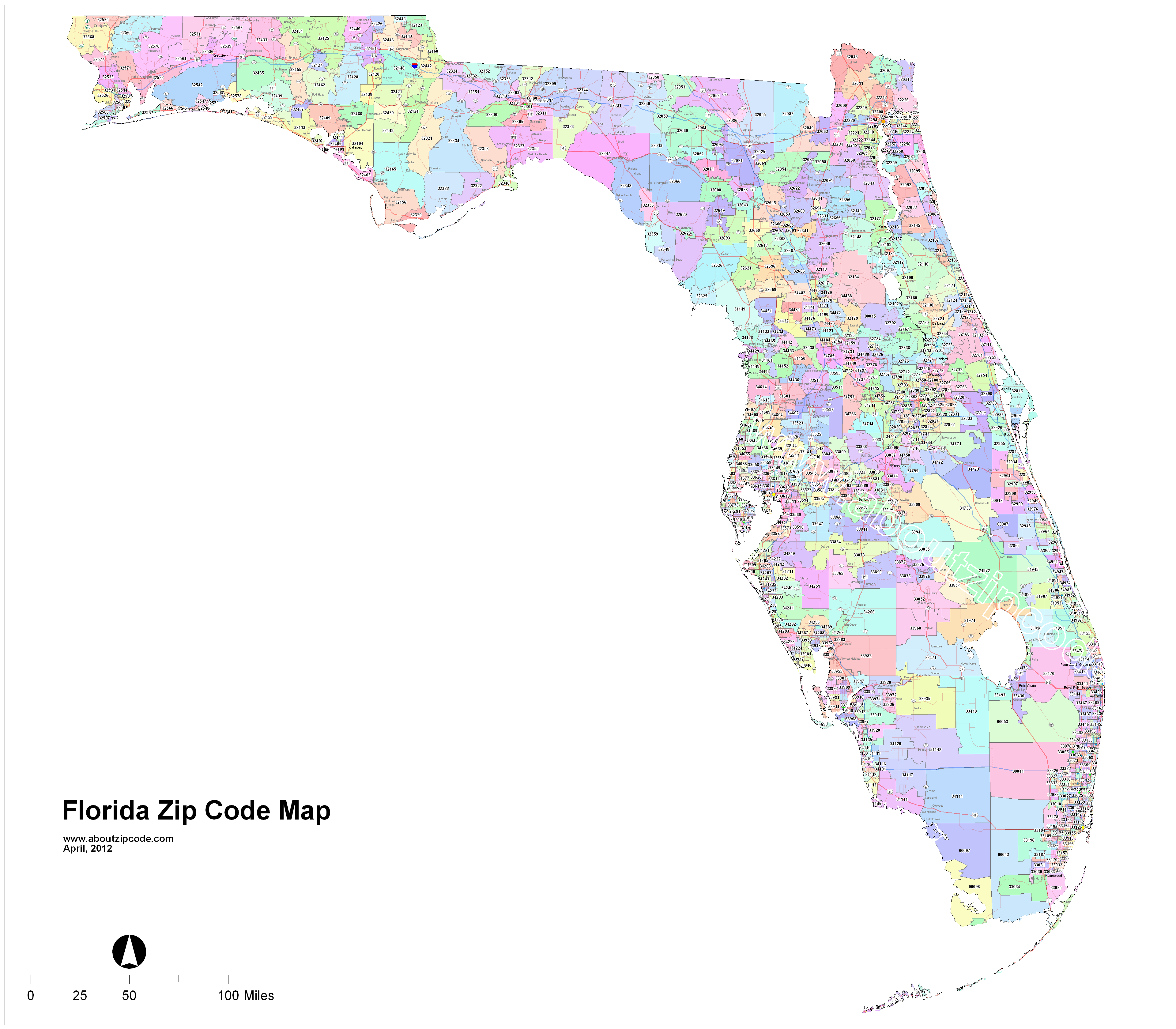 Florida Zip Code Map With Cities - 2024 Schedule 1